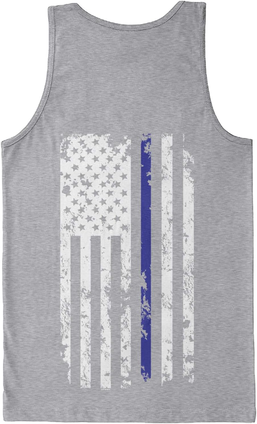 Haase Unlimited Blue Line American Flag - Support Cops Police Men's Tank Top