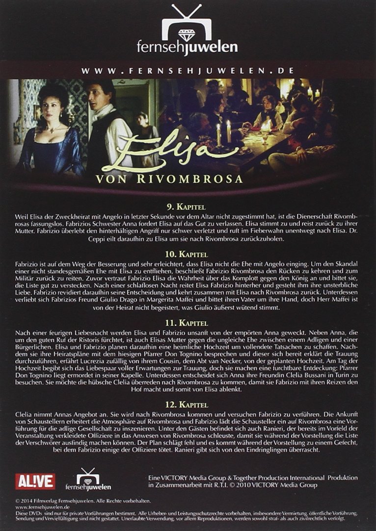 Elisa von Rivombrosa (Staffel 1) - Neuauflage (16:9 Vollbild + Booklet) (8 DVDs)