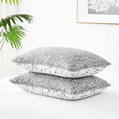 Vista 62 de Southshore Fine Living - Juego de funda acolchada de 6 piezas, diseño de hojas botánicas, color azul Hojas Botánicas Azul