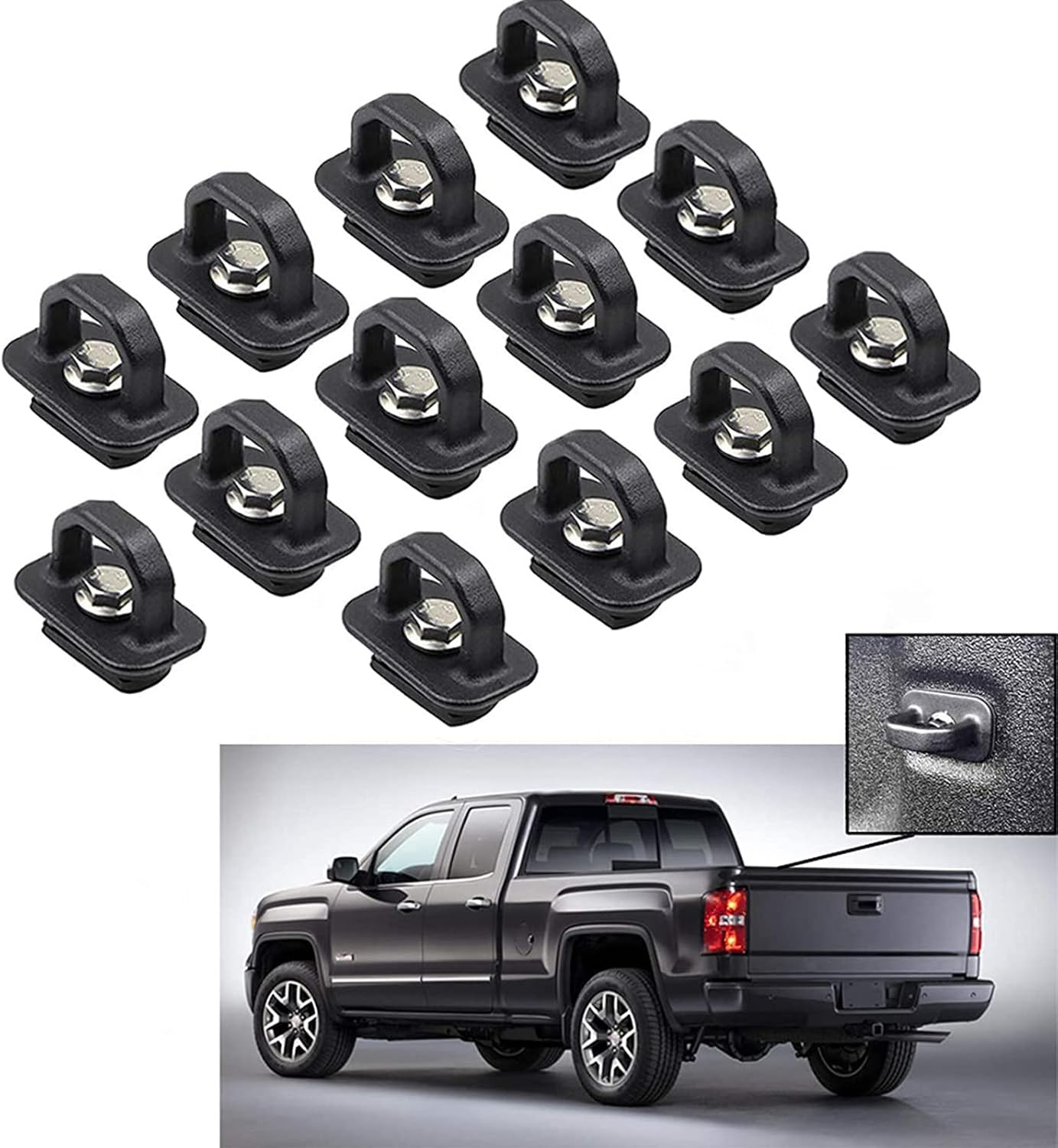 Tie Down Anchors 13Pcs Truck Bed Side Wall Anchor fit for