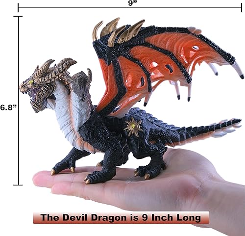 Miniatura 10 de RECUR Figura de acción de dragón de roca, estatua de 6.7 pulgadas, juguete de dragón verde montaña para niños y niñas, figuras RPG en miniatura para