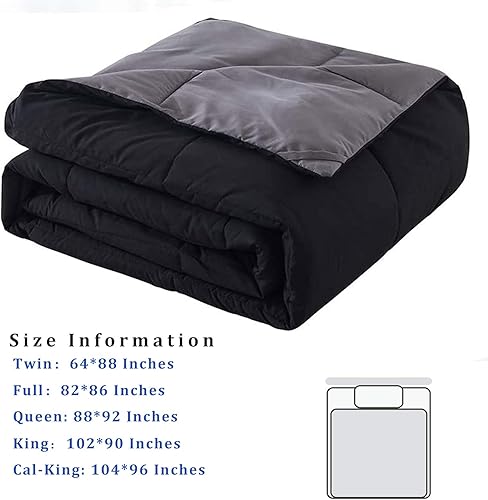 Miniatura 7 de DOWNCOOL - Edredones de tamaño matrimonial, relleno de edredón, para todas las estaciones, edredón ligero, edredón de hotel, con pestañas en las