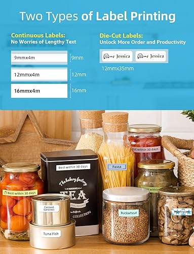 Miniatura 5 de MakeID Cinta para etiquetar conejo Recambio de cinta adhesiva autoadhesiva compatible con la máquina de etiquetas Makeid L1 Q1 Película laminada