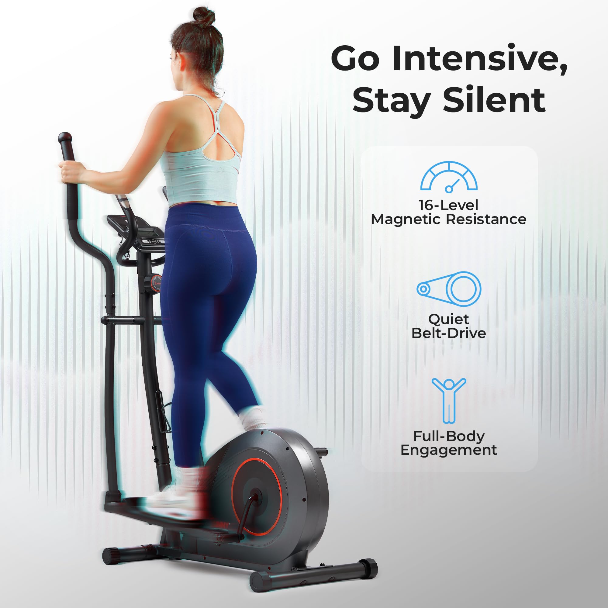 Sunny Health & Fitness Smart Upright Elliptical 