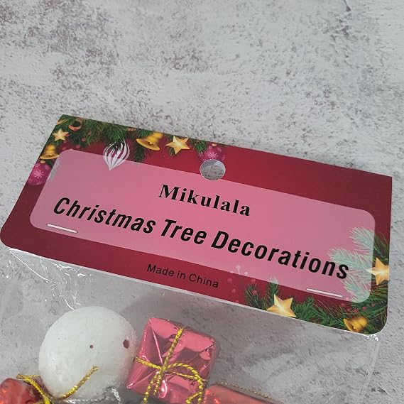 10PCS Christmas Tree Decorations Christmas Tree Ornament with String, Decoration Set for Xmas,Hanging Ornament-Mikulala