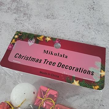 10PCS Christmas Tree Decorations Christmas Tree Ornament with String, Decoration Set for Xmas,Hanging Ornament-Mikulala