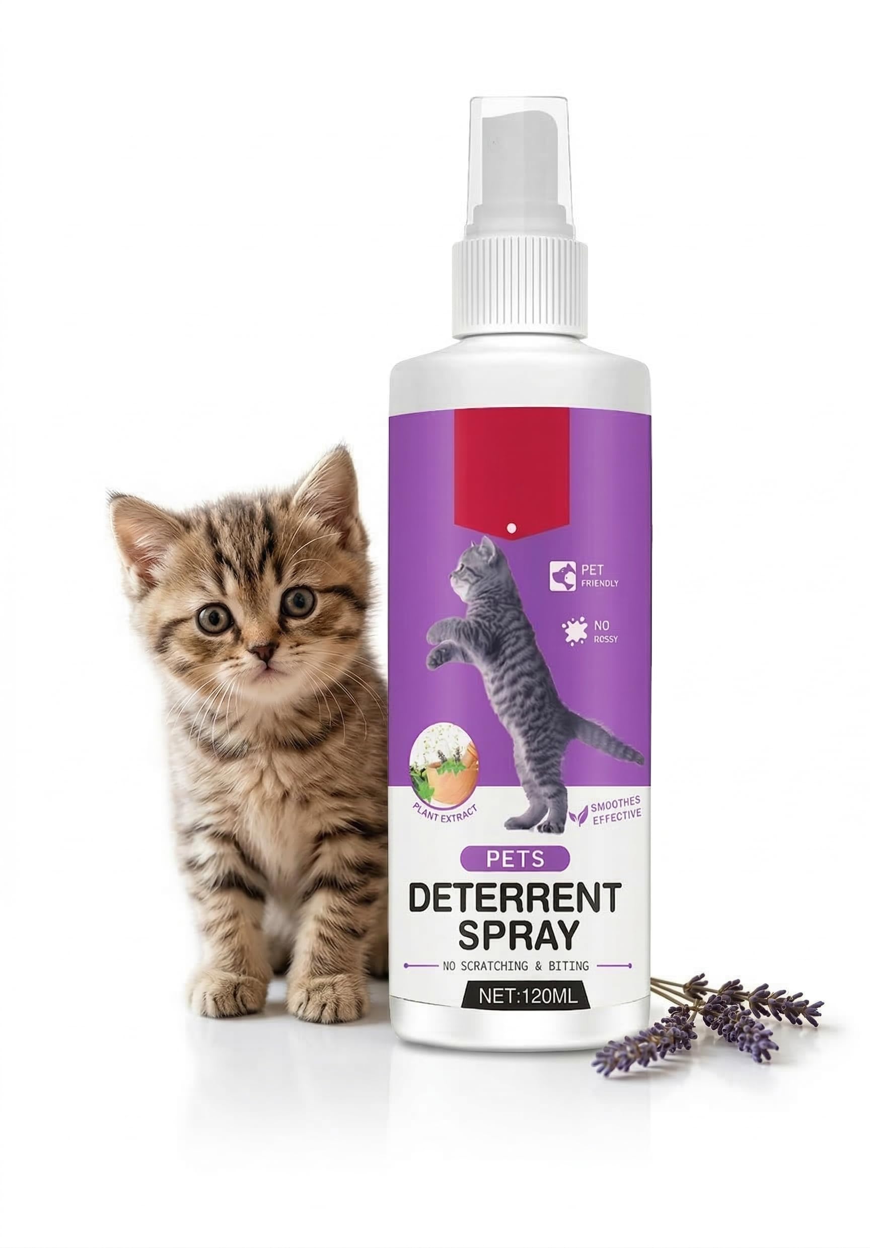 Katzenabwehrspray,Natürliches Katzen- & Hundeabwehrspray,120 ml Effektiver Kratzschutz für Möbel, Garten & Grundstück, Katzenschreck für Innen und Außen,Tierfreundliche Formel