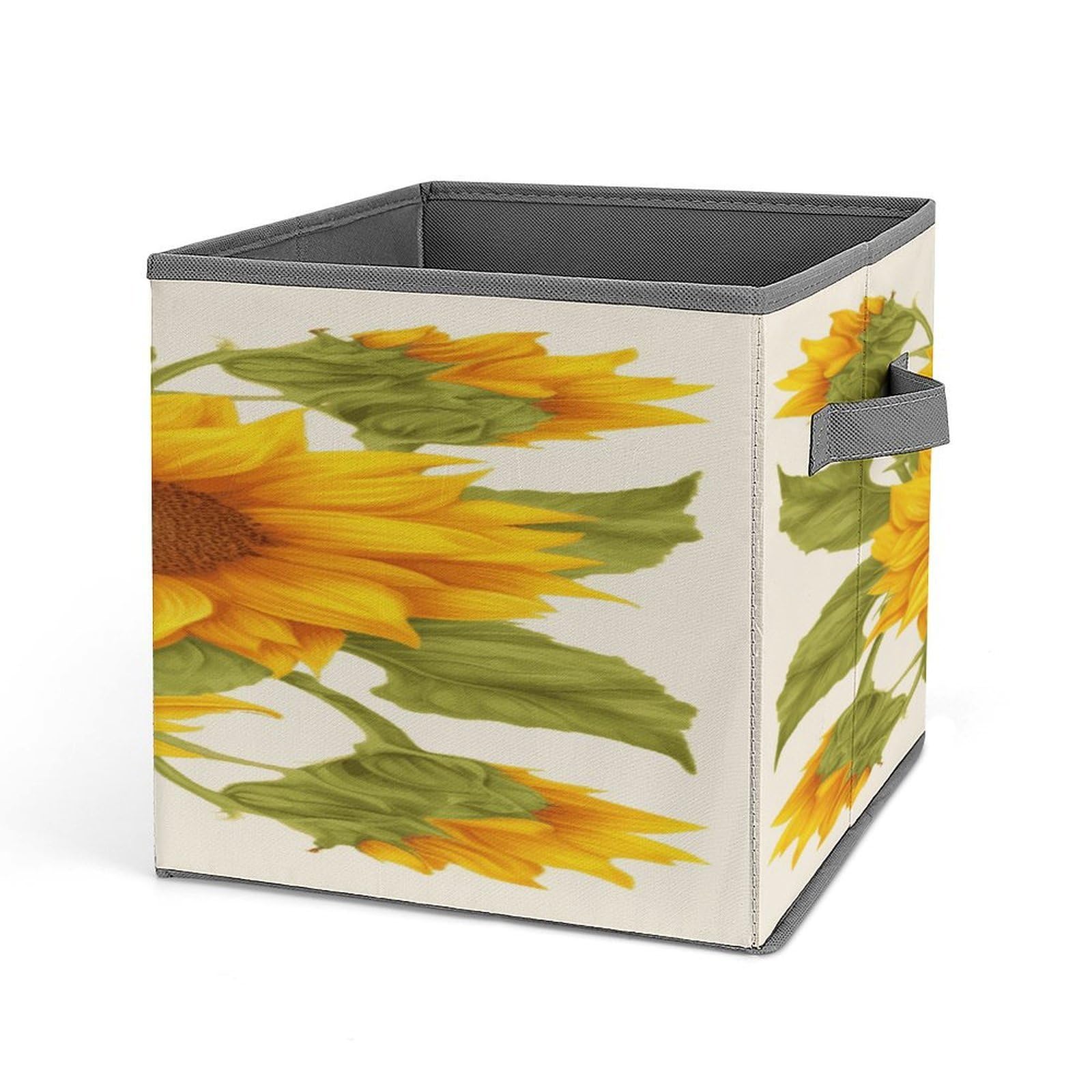 Fekiloot Style Fresh Sunflower Storage Bins Storage Baskets