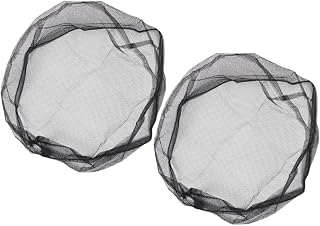 ABOOFAN 2 Piezas Protectora para Ventilador Eléctrico Redonda Malla Elástica Resistente Funda Reutilizable para Ventilador de Pedestal Protección contra Polvo y Pelos Color Negro Estándar