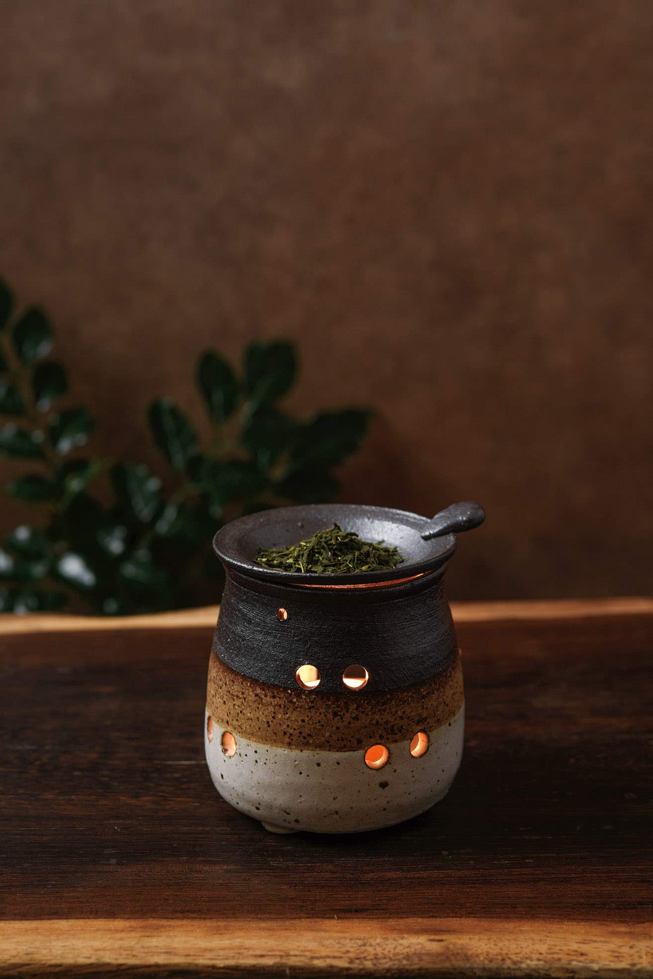 Amazon｜ヤマキイカイ(Yamakiikai) 置物 茶 径9.5cm 山田白細掛分 茶