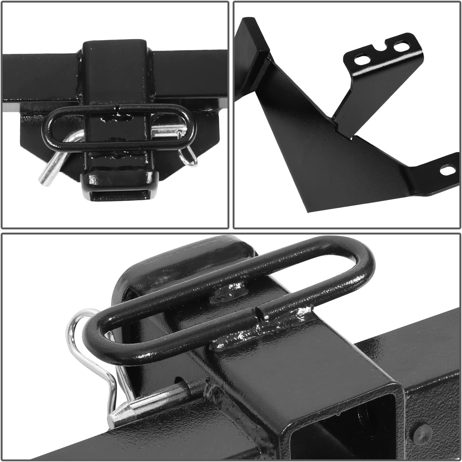 DNA Motoring TH-N-007 2'' Class 3 Steel Tow Hitch Receiver + Hitch Lock Pin & Clip Compatible with 04-07 Chrysler Town & Country/Caravan, with Stow-n-Go