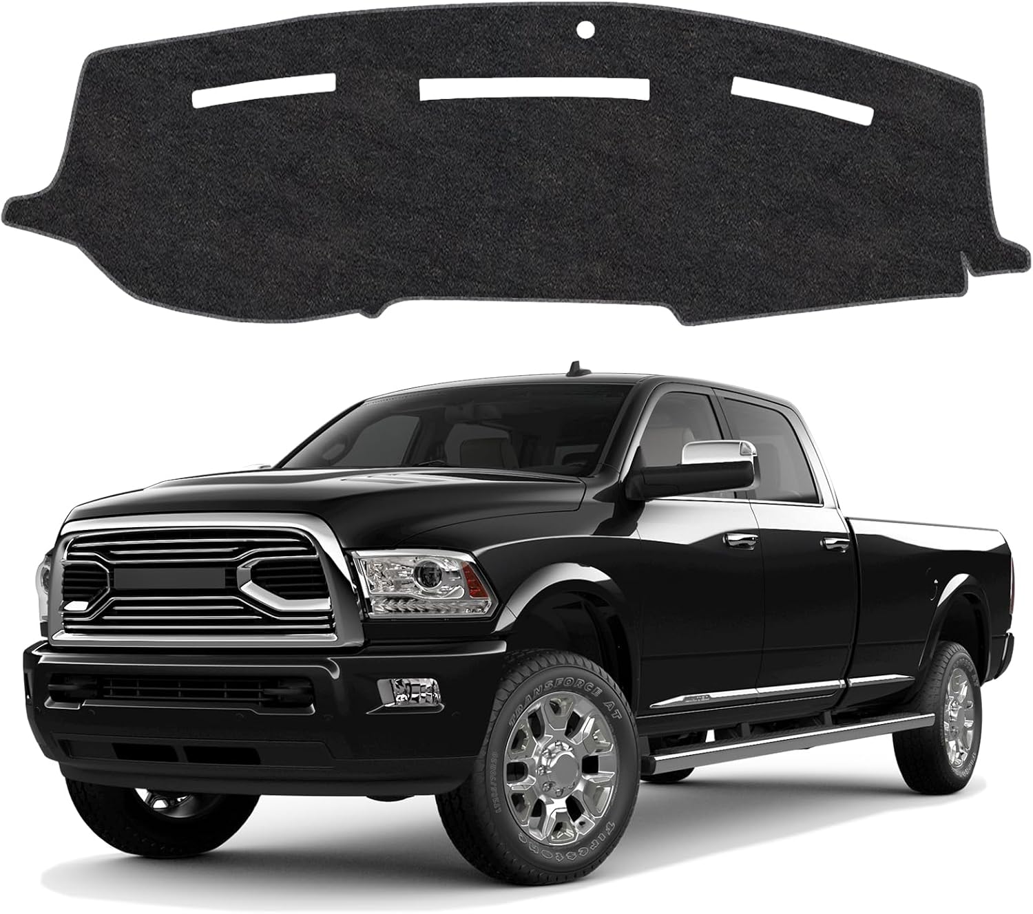 Dash Cover Mat for RAM 1500 2500 3500 2010-2018 Accessories Non-Slip Dashboard Cover Mat Sunshade UV Rays Protector Interior Accessories