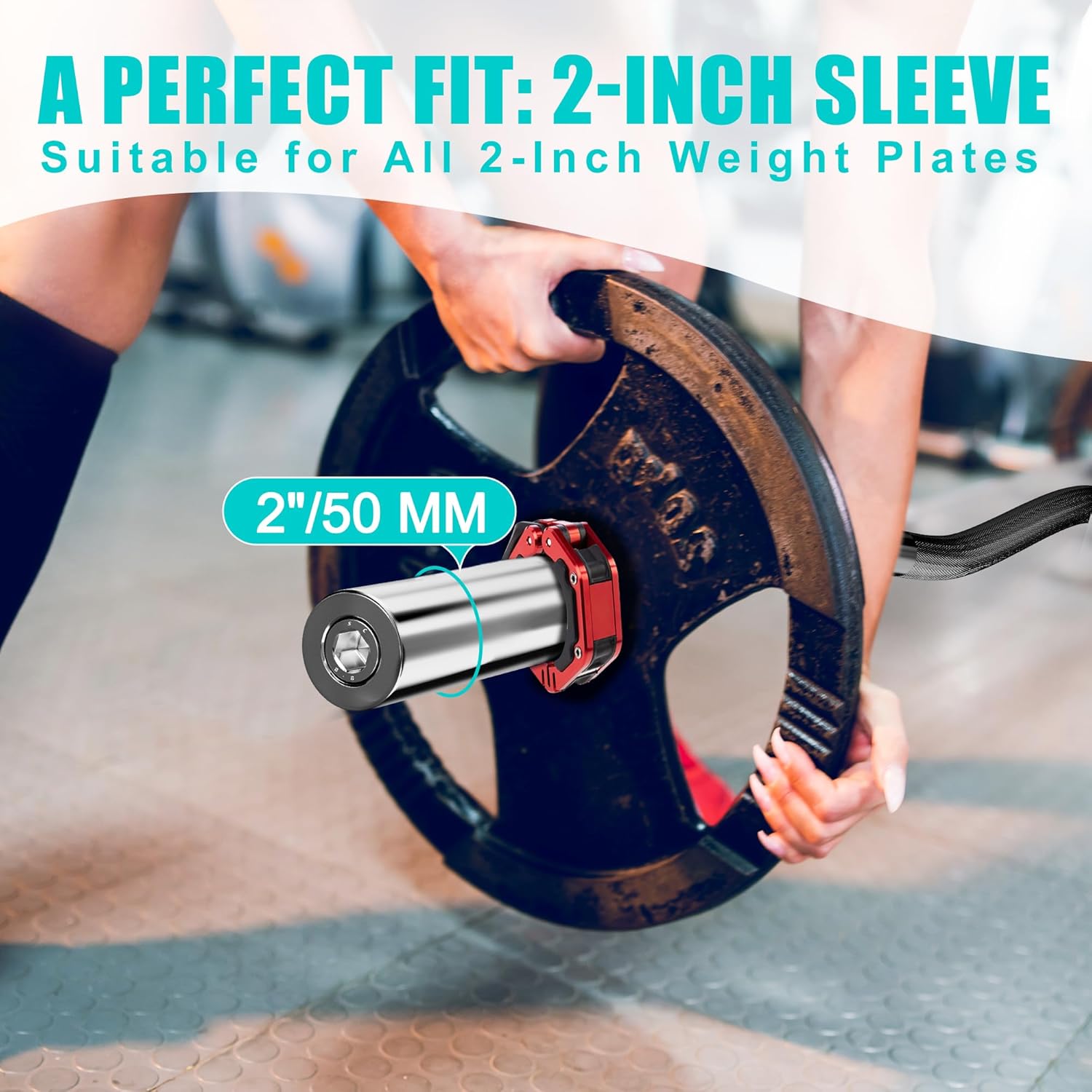 Olympic EZ Curl Barbell Bar, 47" Curl Bar for Weight Lifting,Chrome Curling Bar for 2 Inch Weight Plates，Biceps, triceps, Back/Leg Muscle Group Exercise,Training Bar for Home Gym