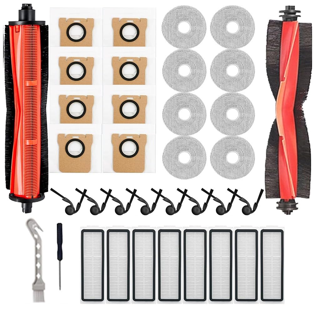 Kit de repuesto para Xiaomi Robot Vacuum 5 Pro OV21GL, rodillo principal, cepillo lateral, bolsa de polvo, bolsa de polvo, juego de filtro HEPA, accesorios de limpieza para el cuidado del