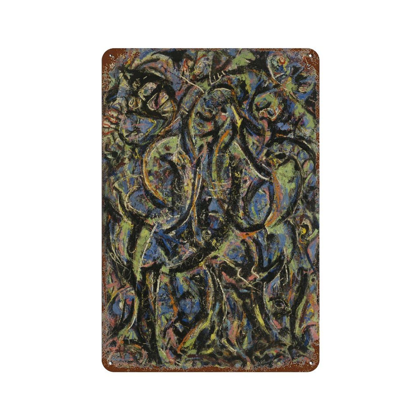 xiaoxiaoshen Jackson Pollock Abstract Expressionist2 Wall Decor Art Metal Tin Poster Modern Home Decor Art Home Bar Shop Decorations Vintage Sign 30x20cm