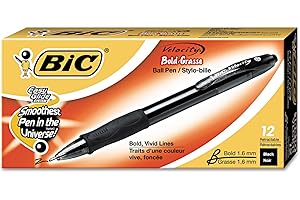 BIC Velocity Ballpoint Pens with Bold 1.6mm Tips for Smooth, Expressive Writing