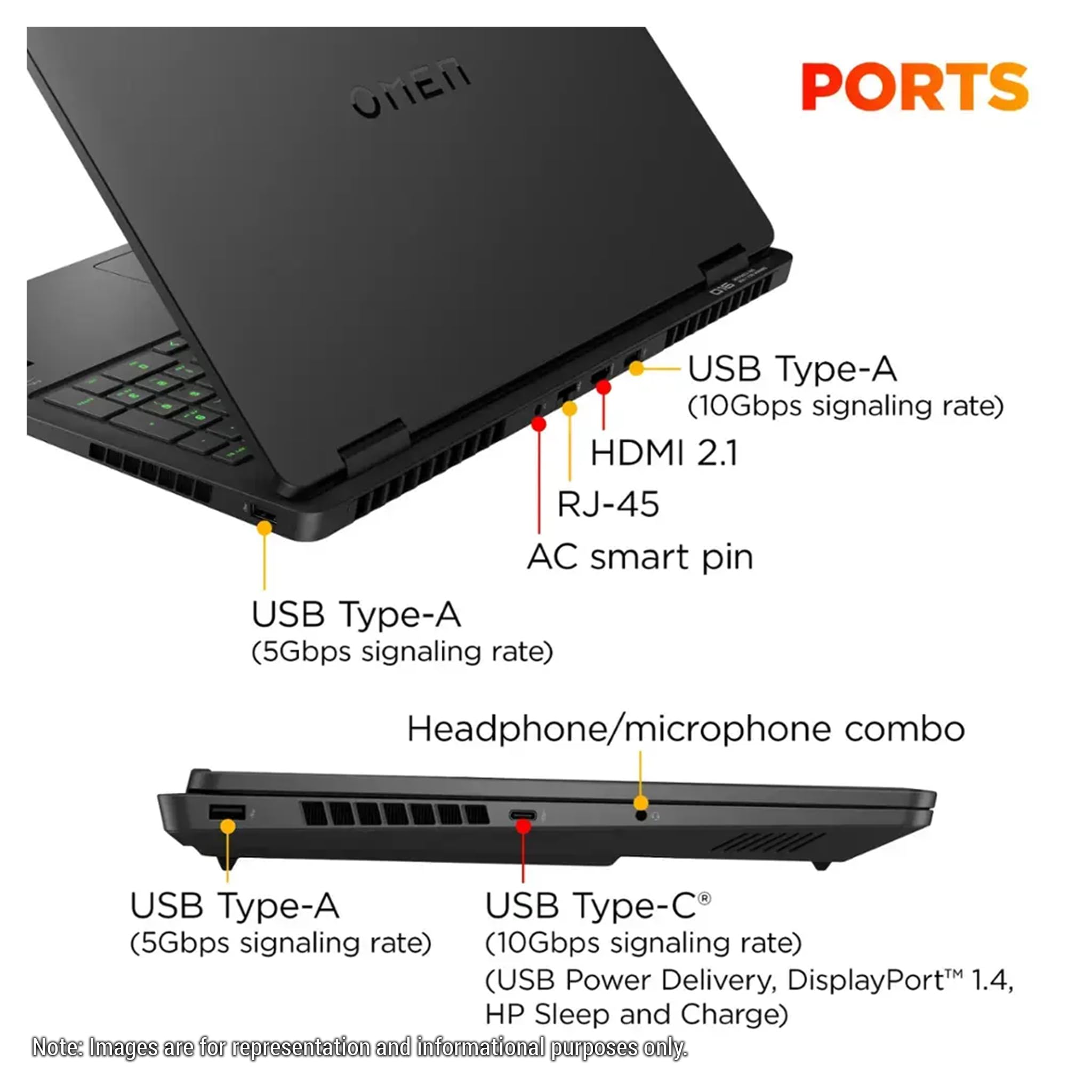 HP OMEN Gaming Laptop, AMD Ryzen 9-8940HX, 32 GB DDR5 RAM, 1 TB PCIe SSD, 16" 2K (1920x1200) 144Hz Display, Nvidia G-Force RTX 5060, Backlit Keyboard, W11 Pro, Shadow Black