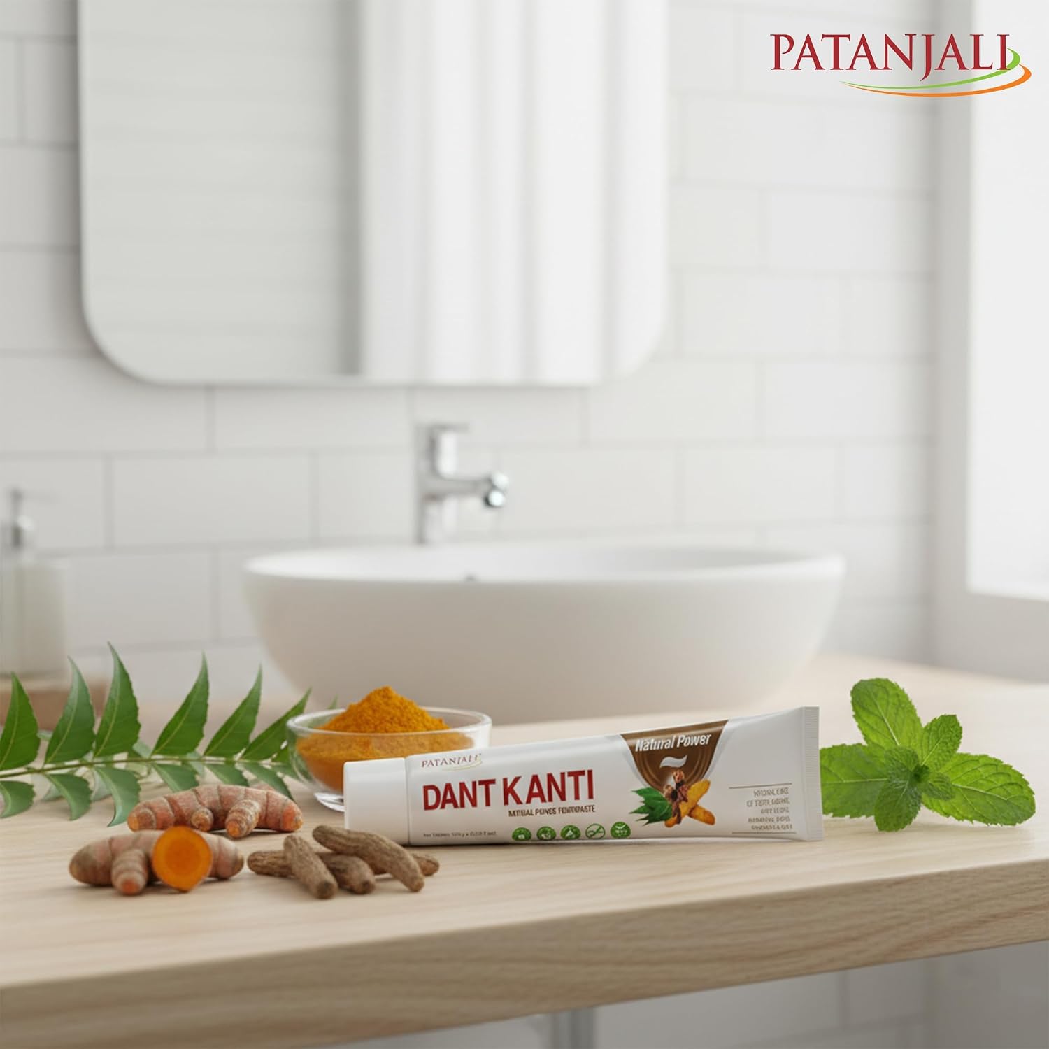 Patanjali Dant Kanti Natural Toothpaste - 3.5 oz (Pack of 3) | Herbal Oral Care | Freshens Breath & Fights Plaque image 4