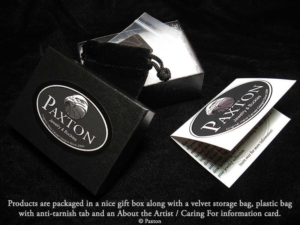 Howling Wolf Tie Tack or Howling Wolf Tie Bar in Solid Sterling Silver Hand Carved & Cast by Paxton