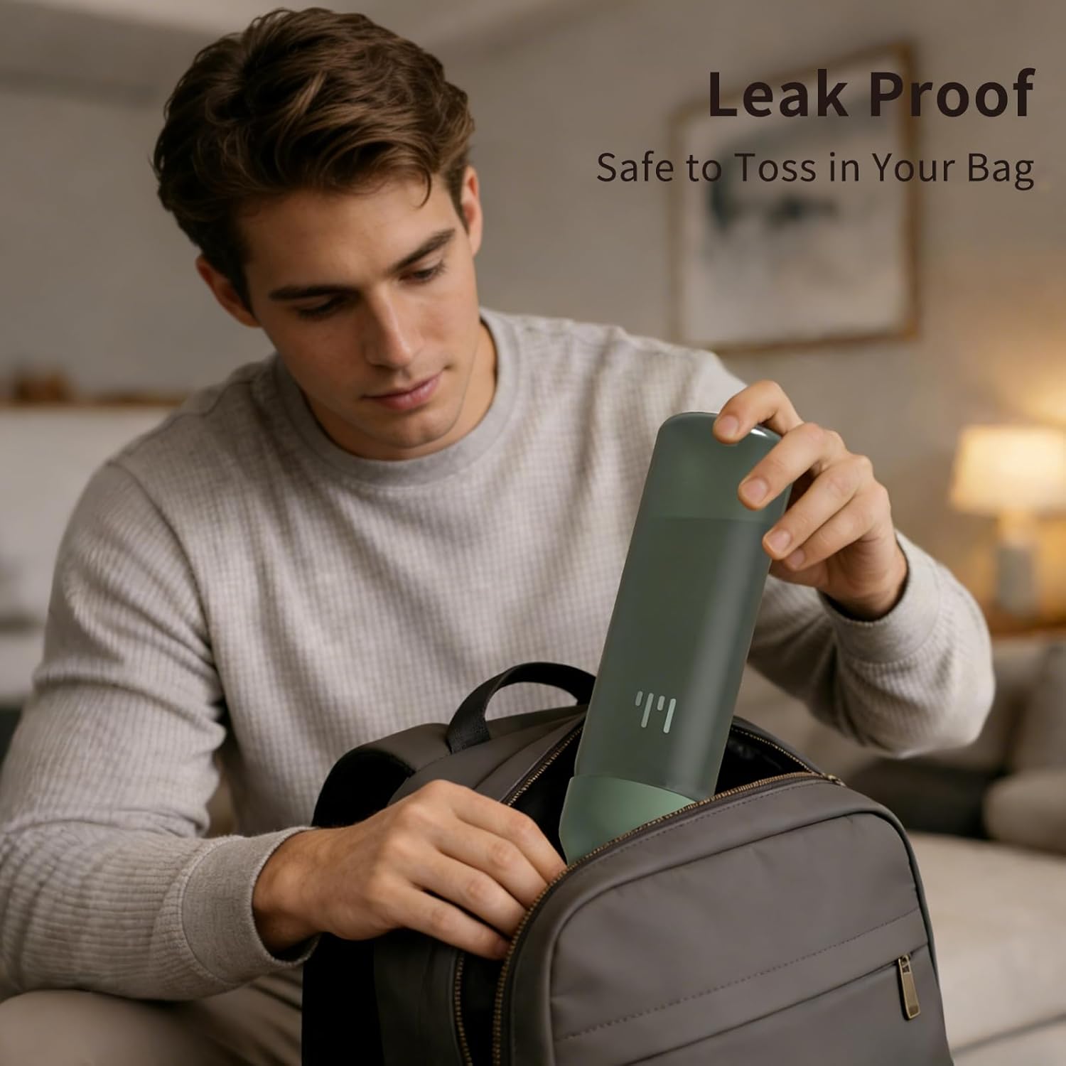 26oz Clear Water Bottle, Leak Proof One-Hand Open Flip Lid, Cup Holder Compatible, BPA-Free USA Tritan Plastic, Dishwasher Safe for Office, School, Gym & Outdoor Use (1 Pack)