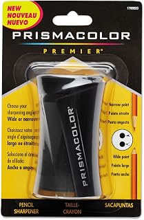 Prismacolor Premier Pencil Sharpener with Dual Steel Blades for Fine & Wide Points - Ideal for Colored Pencils
