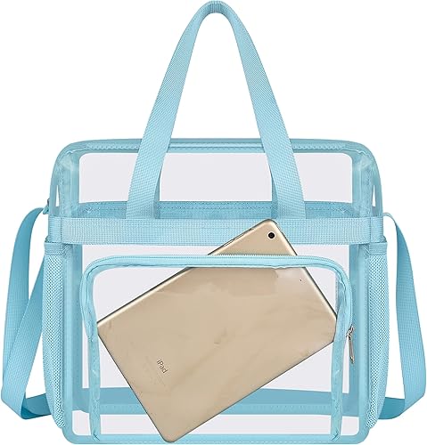 Vista 44 de Oraben Bolsa transparente transparente aprobada para estadios de 12 x 6 x 12 pulgadas, bolsa de estadio para trabajo, juegos deportivos, gimnasio