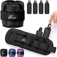 Vista 1 de Sportneer Upgrade Adjustable Ankle and Wrist Weights for Women and Men 1-7 lbs / 1-10 lbs Set Comfortable, Secure Fit for Walking, Running