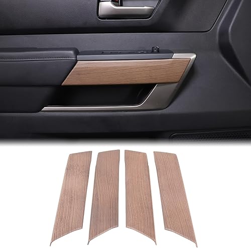 Vista 22 de Aunginsy Embellecedor para Panel Interior de Puerta de Coche Compatible con Toyota Tundra 2022+/Sequoia 2023+ Cubierta Decorativa Protectora