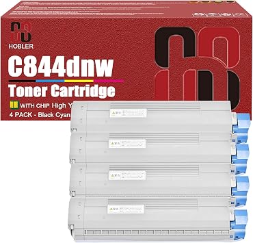 C844 Toner Cartridges Compatible for OKI 46861304 46861303 46861302 46861301 Toner Cartridge Work for OKI C844dnw C844 Printers