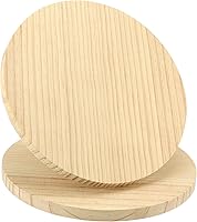 Vista 1 de SINJEUN Paquete de 2 placas redondas de madera de 12 pulgadas, letrero colgante de madera en blanco de 3/4 pulgadas de grosor, tableros de madera