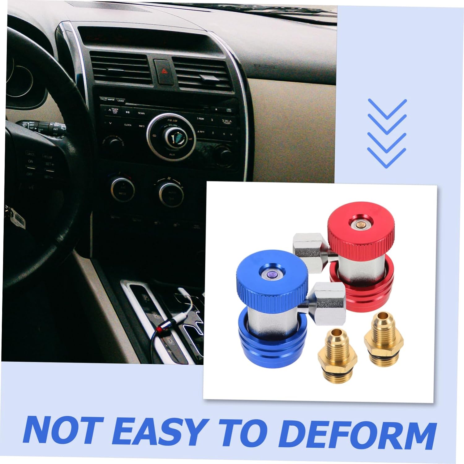 1pair Quick Connect Adapters for Car Air Efficient Fittings for Improved Cooling Performance Construction Compatible Systems