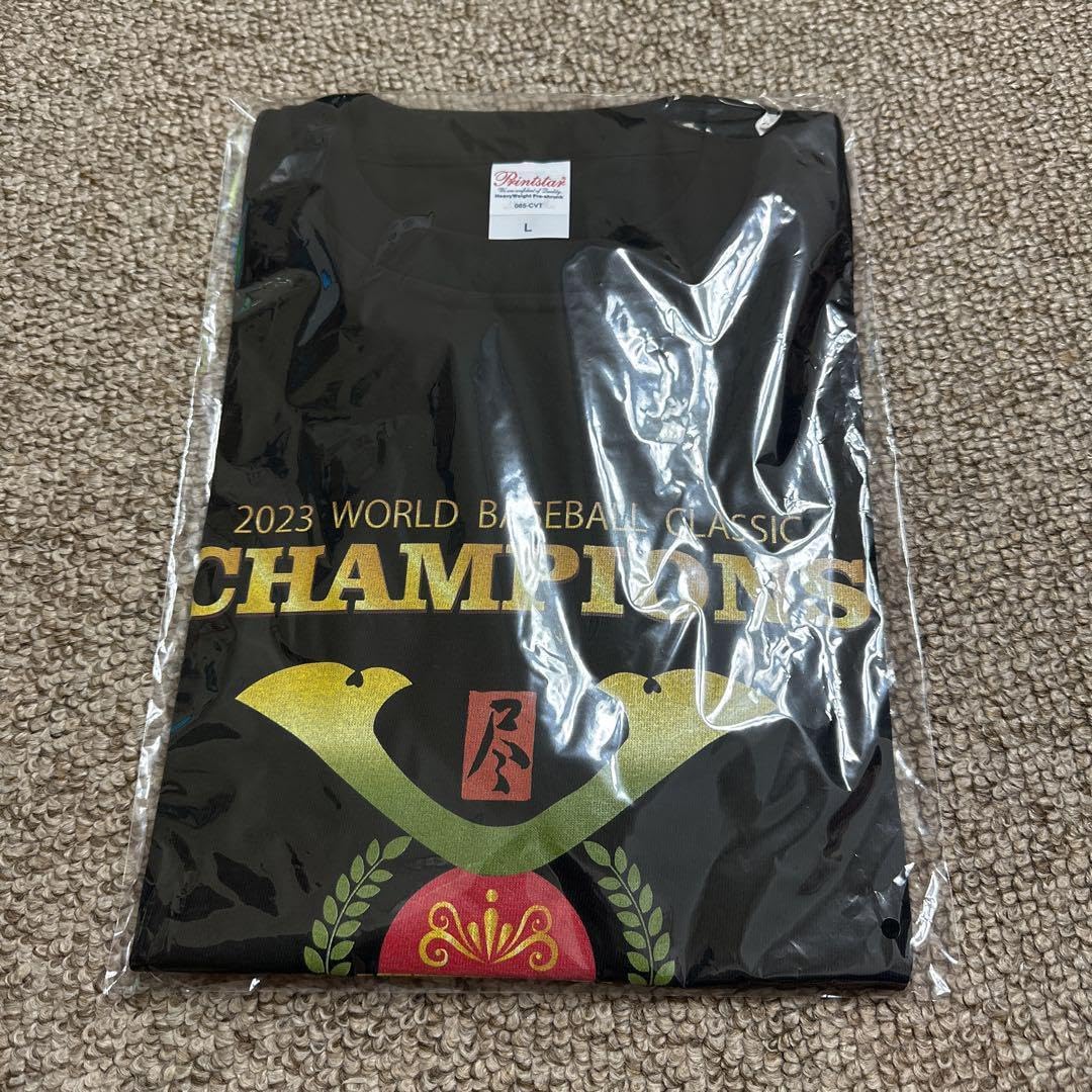 ★栗山英樹監督 WBC 凱旋パレード記念 Tシャツ　侍ジャパン Lサイズ 2種 栗山英樹監督 凱旋パレード記念Tシャツ2 L WBC 侍ジャパン 栗山町 兜