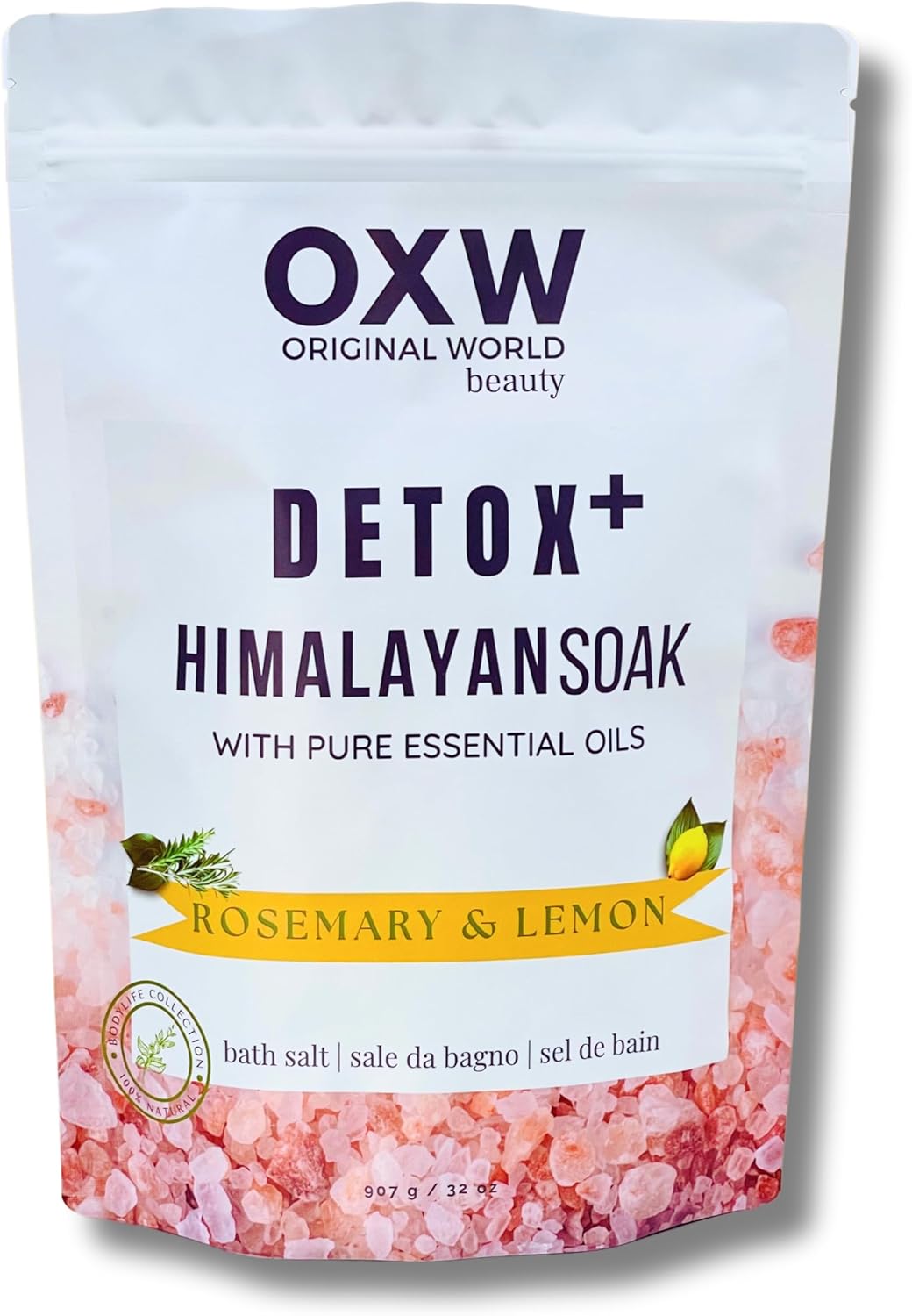 Amazon.com : Detox+ Himalayan Soak Bath Salt with 100% Pure Rosemary ...