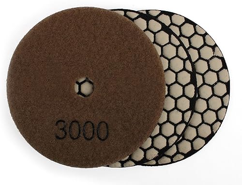 Miniatura 10 de Z-LION Almohadillas de pulido de diamante seco de 4 "con almohadilla de respaldo de goma para piedra de granito de mármol de hormigón