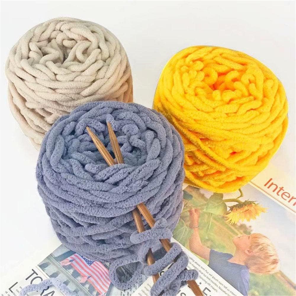 Coral Fleece Knitting Yarn Crochet Soft Plush Thread DIY Rope for Home Handmade Accessories Blanket Scarf Cushion Toy Making(Green)