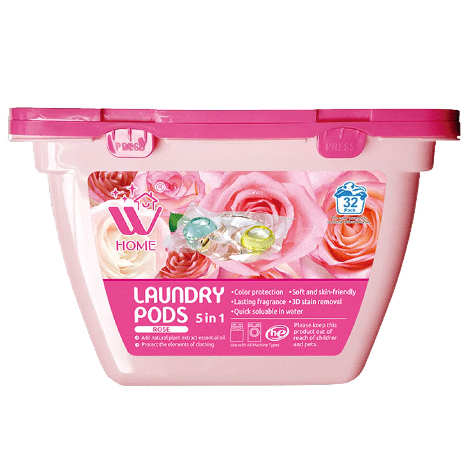 Buy 5in1 Laundry Pods, 32 Count Box, High Efficiency (HE), Ultra