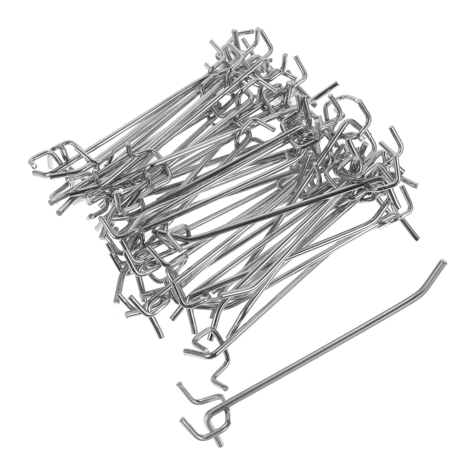 HAWILLOSCH Strong Weight Capacity Iron Pegboard Hooks 50pcs Heavy Duty Hooks for Hanging Easy to Install