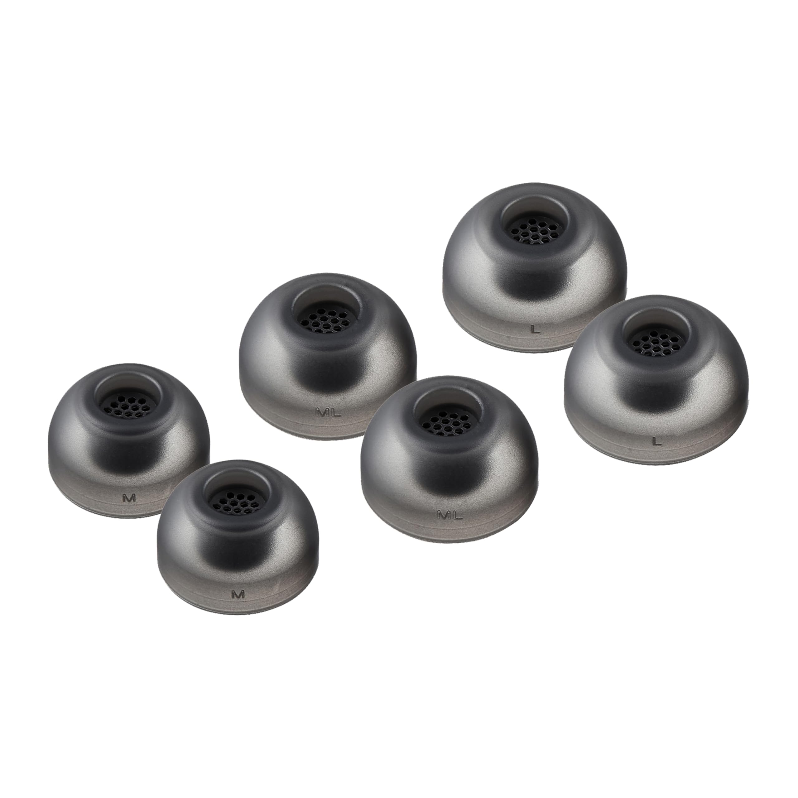 AZLA SednaEarfit MAX TWS 6 Earbud Tips for Wireless Headphones, Dark Gray (M/ML/L)