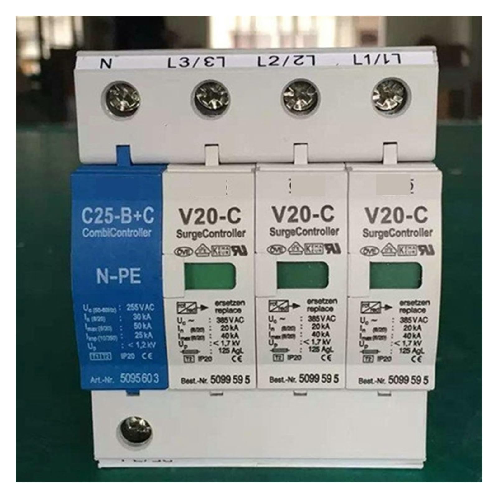 Amazon.co.jp: サージアレスタ 20KA-40KA V20-C/3+NPE 避雷器