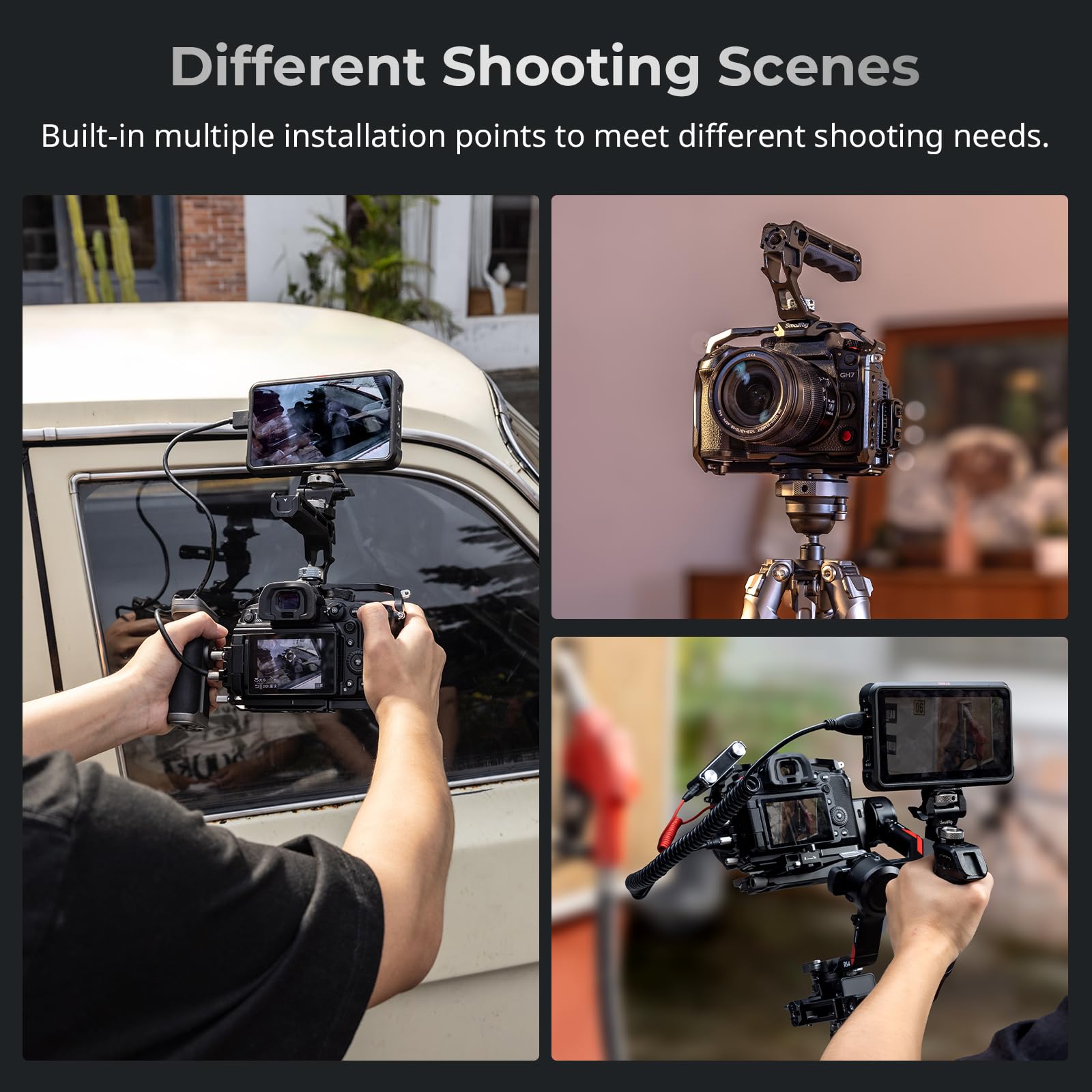 SMALLRIG Quick Release Cage per Panasonic GH7 / GH6, Camera Cage con Cold Shoe Brevettato HawkLock Style/NATO Rail/Quick Release Plate per Arca, Accesso Completo e Design Antigraffio - 4824