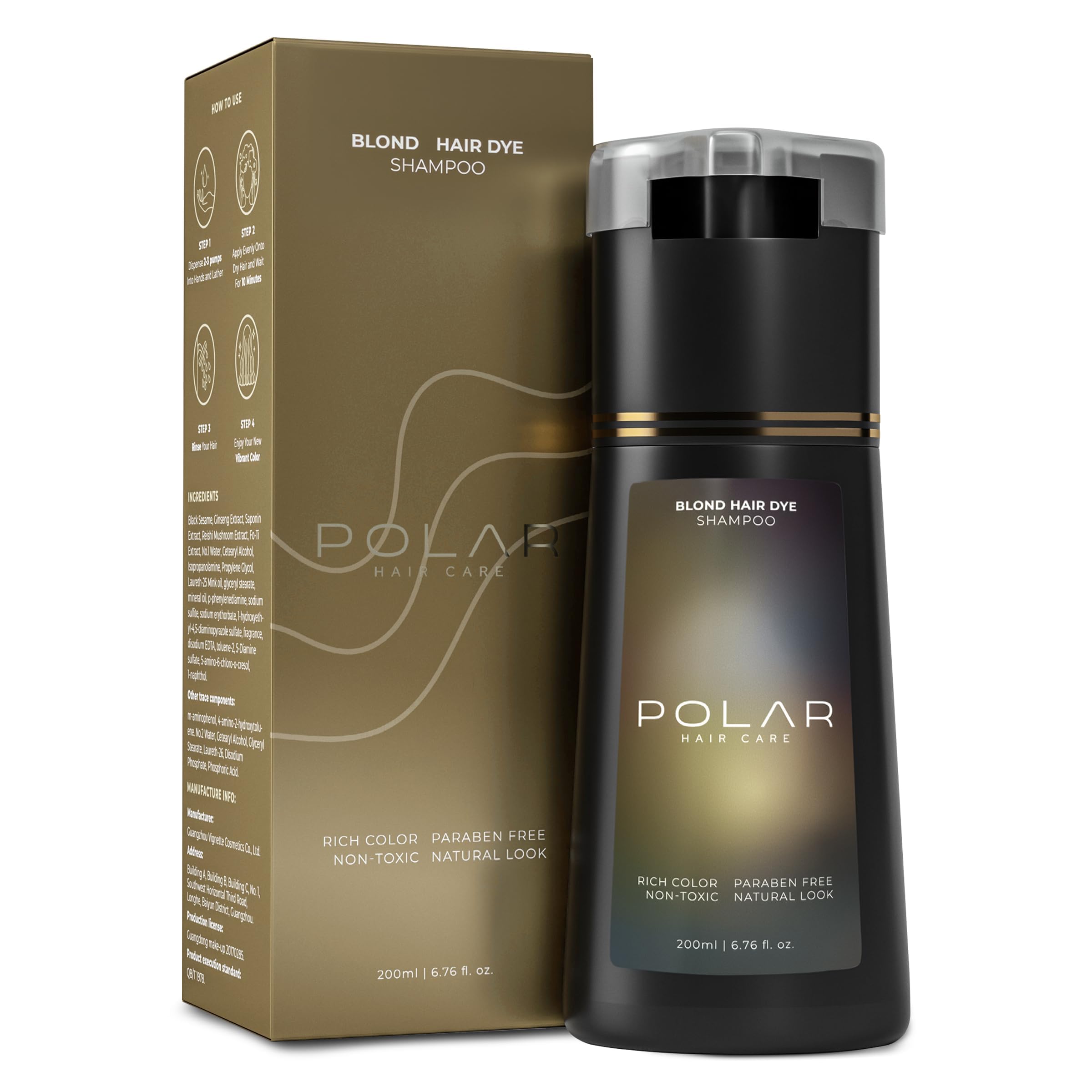 Polar Hair Dye Shampoo | Blonde Hair Dye Color Shampoo for Gray Hair