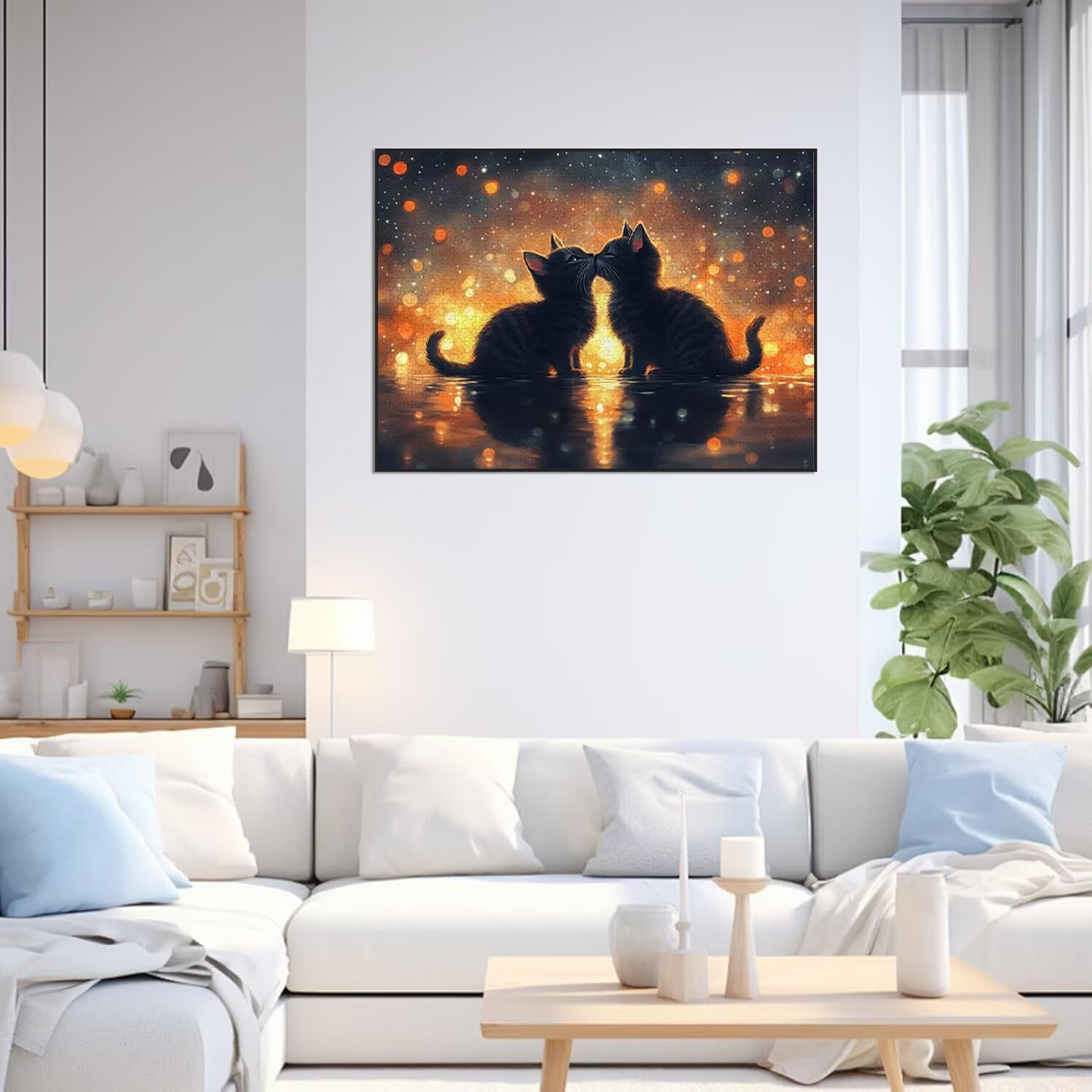 3000 sztuk puzzli dla dorosłych marzycielskie wymagające gry logiczne, n | Puzzle dla dorosłych kotów, wskazówki z literami z tyłu, ciasne dopasowanie puzzli, rodzinne zajęcia wewnętrzne, wystrój domu