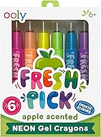 Vista 11 de Ooly Smooth Stix - Crayones de gel para niños y adultos con pincel, juego de 6 colores arcoíris de acuarela para vidrio y papel con estuche, juego