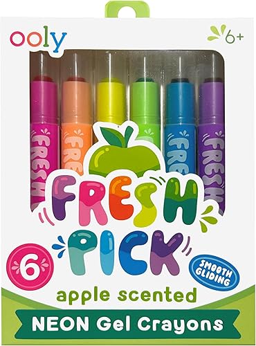 Miniatura 11 de Ooly Smooth Stix - Crayones de gel para niños y adultos con pincel, juego de 6 colores arcoíris de acuarela para vidrio y papel con estuche, juego