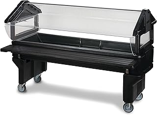 Carlisle FoodService Products Six Star Food Bar Buffet Bar with Legs Only for Catering, Buffets, Restaurants, Polyethylene (Pe), 6 x 2 x 3.8 Feet, Black