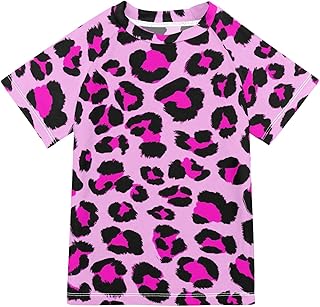 Camisas de natación para niños, diseño de mariposas coloridas, color azul, cuello redondo, camiseta de protección contra erupciones, para surf, playa, talla 3T-12T