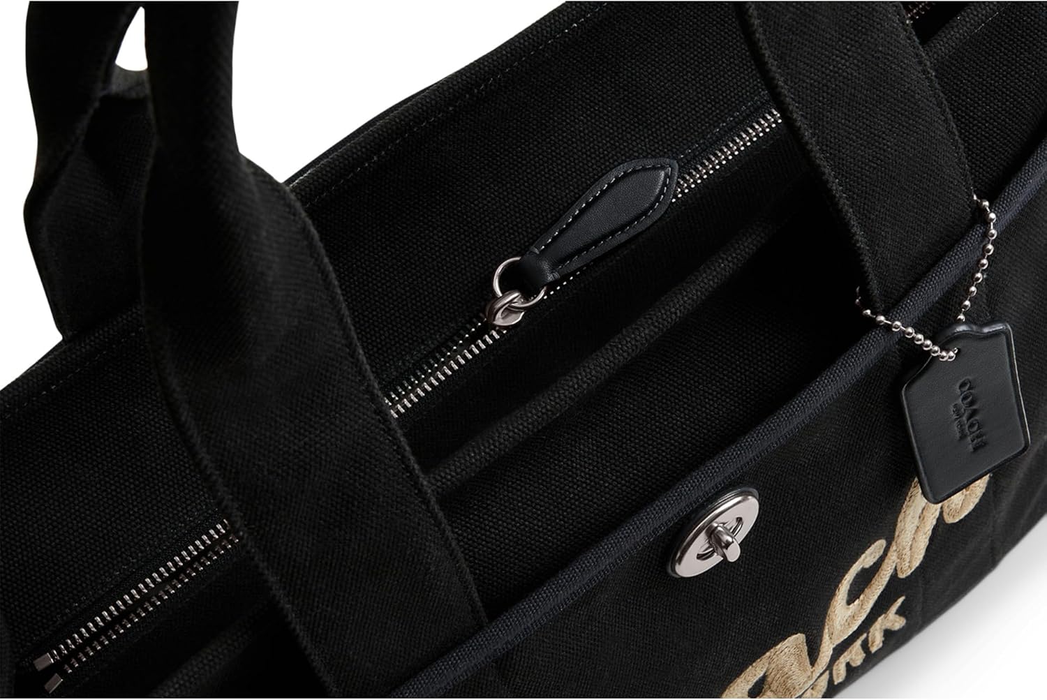 Coach Womens Cargo Tote 42 Black Large - Image 2