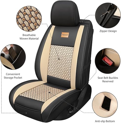 Miniatura 2 de FREESOO Juego completo de fundas de asiento de automóvil fundas de asiento impermeables accesorios de protección de cojín para automóvil ajuste