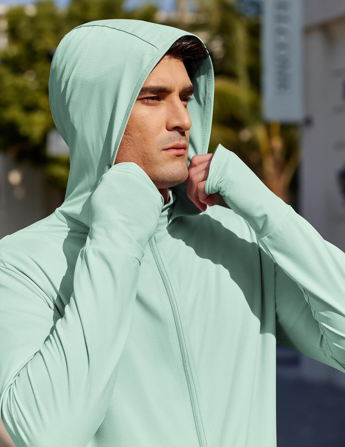 COOFANDY Men's UPF 50+ Sun Protection Lightweight Full Zip Hoodie Jacket Long Sleeve Fishing Hiking Performance Shirt - Image 4