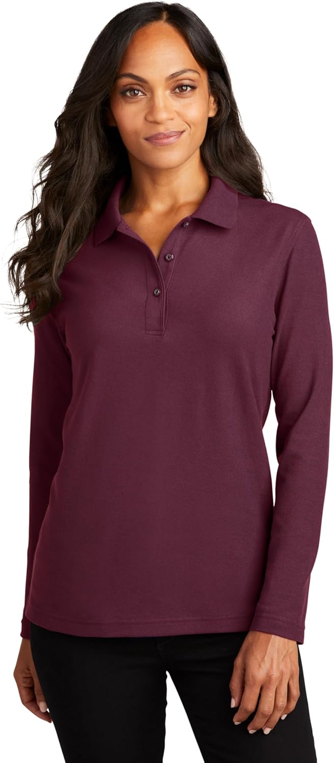 Port Authority Women's Long Sleeve Silk Touch Polo